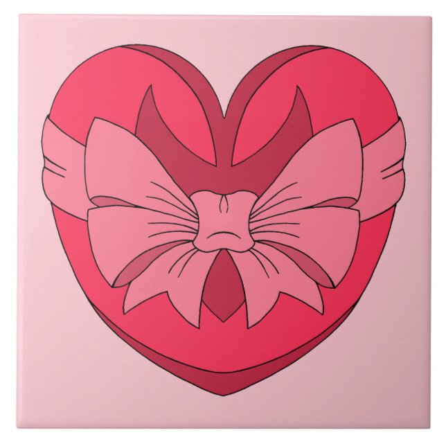 Heart with Arrowhead and Bow Tile (Front)