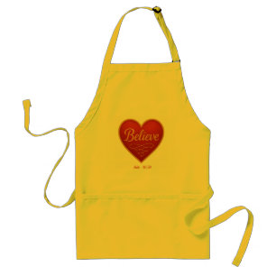 Heart with Believe in Gold Standard Apron