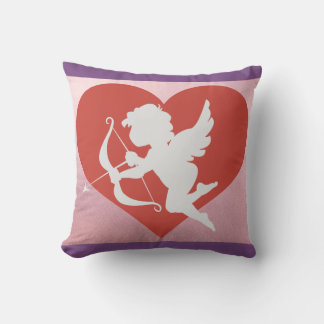 Heart with Cupid Throw Pillow