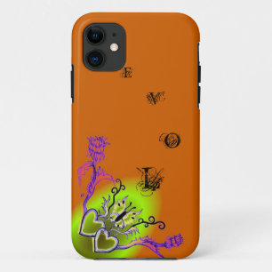 Heart with Flower and Butterfly iPhone 11 Case