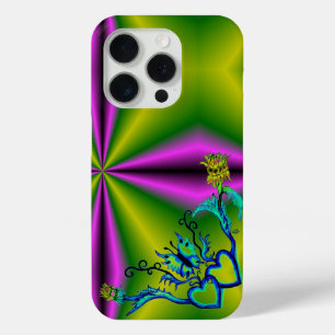 Heart with Flower and Butterfly iPhone 15 Pro Case