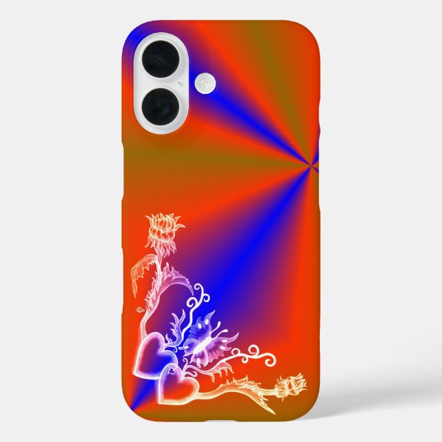 Heart with Flower and Butterfly Case-Mate iPhone Case (Back)