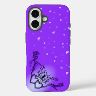 Heart with Flower and Butterfly iPhone 16 Case