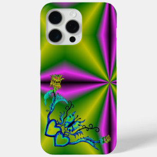 Heart with Flower and Butterfly iPhone 15 Pro Max Case