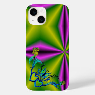 Heart with Flower and Butterfly Case-Mate iPhone 14 Case