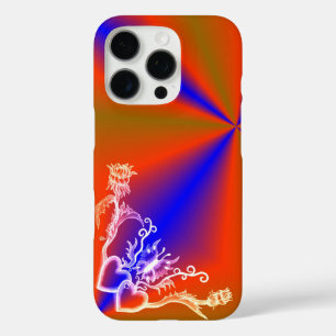 Heart with Flower and Butterfly iPhone 16 Pro Case