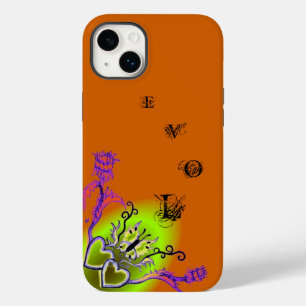 Heart with Flower and Butterfly Case-Mate iPhone 14 Plus Case