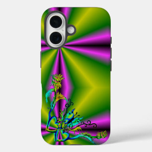 Heart with Flower and Butterfly iPhone 16 Case