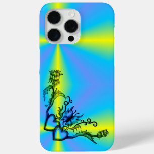 Heart with Flower and Butterfly iPhone 15 Pro Max Case