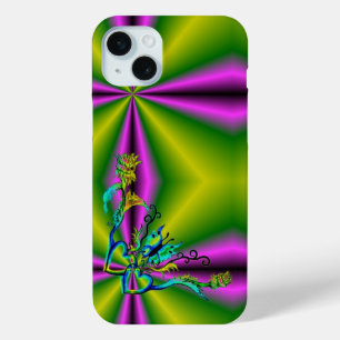 Heart with Flower and Butterfly iPhone 15 Mini Case
