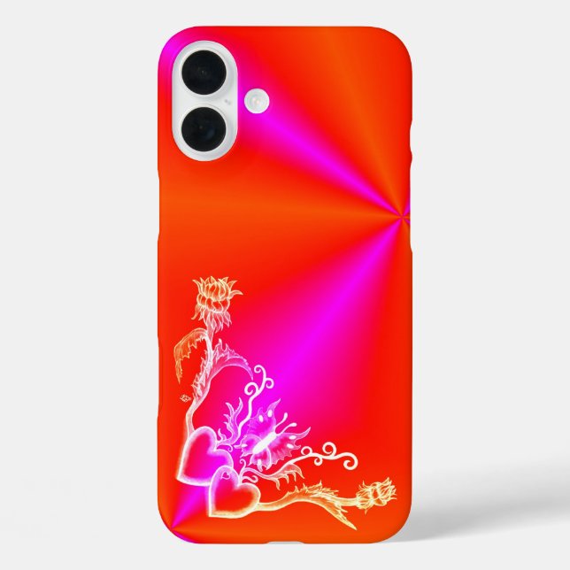 Heart with Flower and Butterfly Case-Mate iPhone Case (Back)