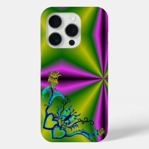 Heart with Flower and Butterfly iPhone 15 Pro Case