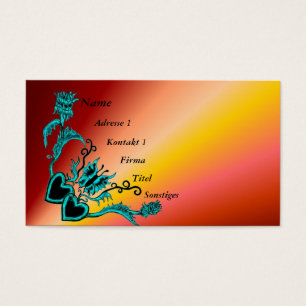 Heart with Flower and Butterfly on Rainbow