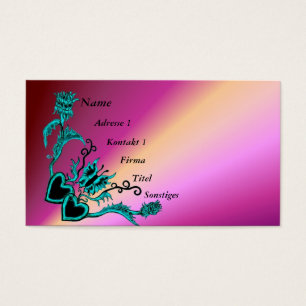 Heart with Flower and Butterfly on Rainbow