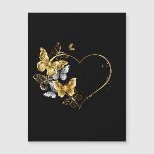 Heart with Golden Butterflies