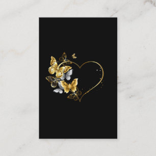 Heart with Golden Butterflies Appointment Card