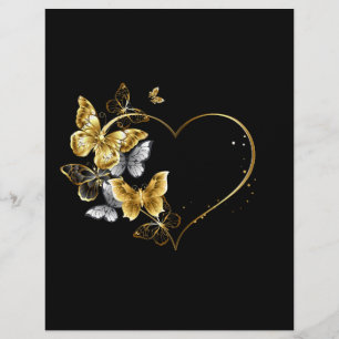 Heart with Golden Butterflies Flyer