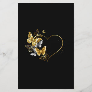 Heart with Golden Butterflies Flyer