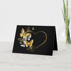 Heart with Golden Butterflies Programme