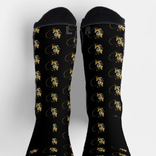 Heart with Golden Butterflies Socks