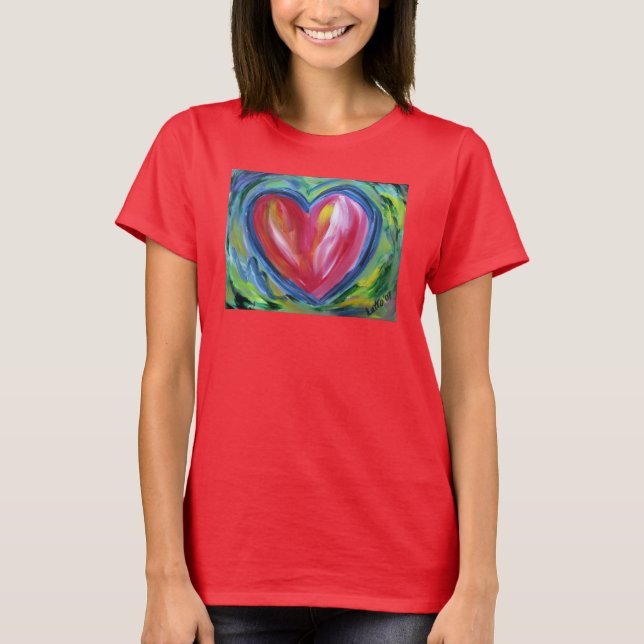 Heart with Hope Painting Love Custom Art Shirts (Front)
