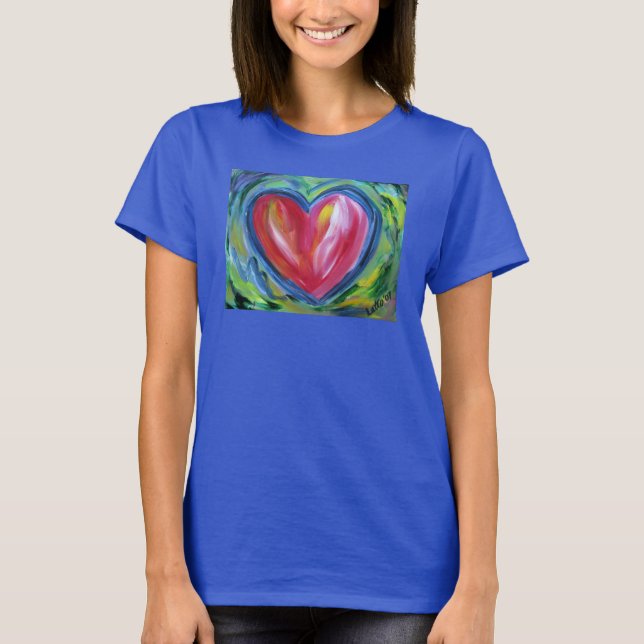 Heart with Hope Painting Love Custom Art T-Shirt (Front)