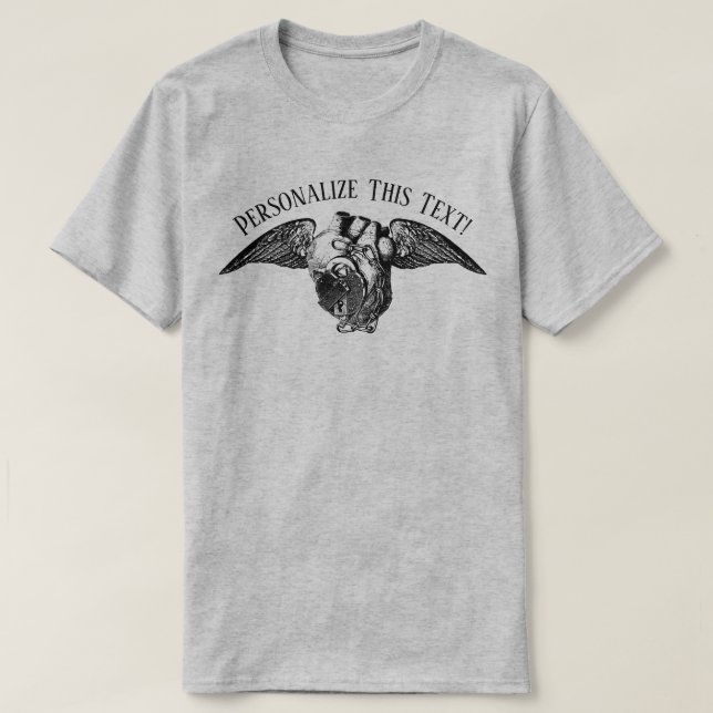 Heart with Locks and Wings T-Shirt (Design Front)