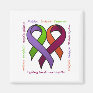 Heart with Names in a Square Magnet