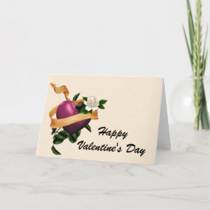Heart with Rose D1 Valentine's Day Greeting Card