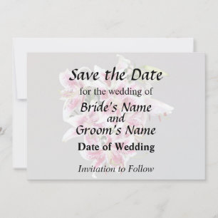 Heart With Stargazer Lilies Save The Date