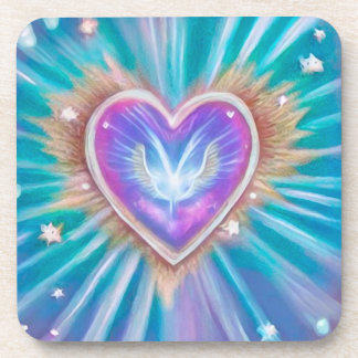 Heart with Wings Inside Coaster