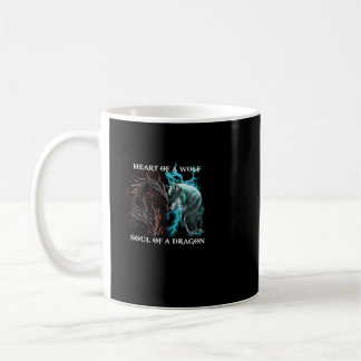Heart Wolf Soul Of Dragon  Coffee Mug