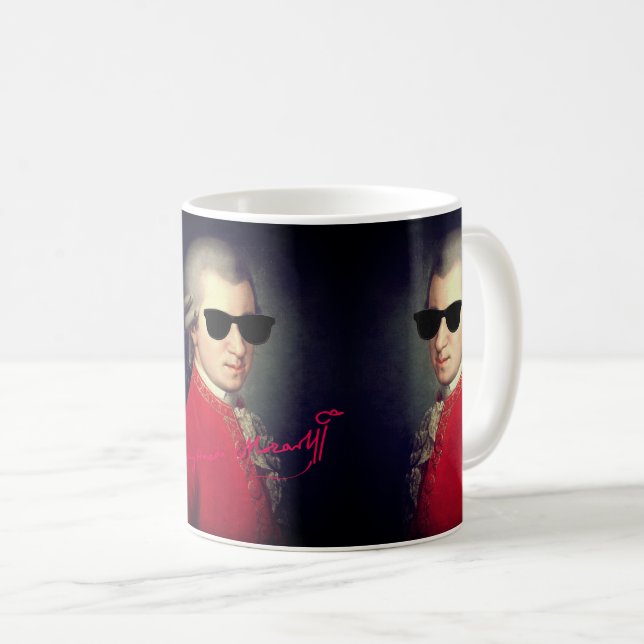 ♥ Heart Wolfgang Amadeus Mozart with signature ♥ Coffee Mug (Front Right)