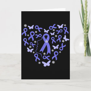 Heart Woman Support Stomach Cancer Warrior Periwin Card