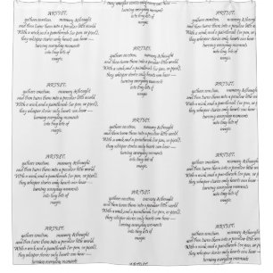 Heart Words Explaining and Artist Whimsical Art  Shower Curtain