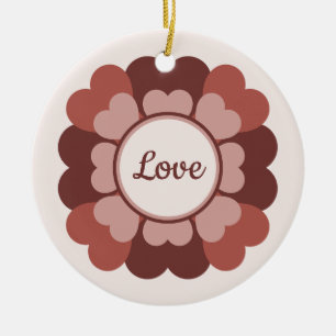 Heart Wreath  Ceramic Tree Decoration