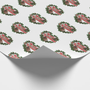 Heart Wreath Christmas Wrapping Paper