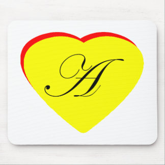 Heart Yellow Red A Wedding Invitation The MUSEUM Z Mouse Mat