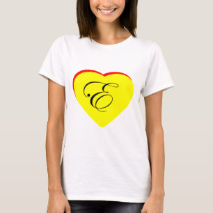 Heart Yellow Red E Wedding Invitation The MUSEUM Z T-Shirt