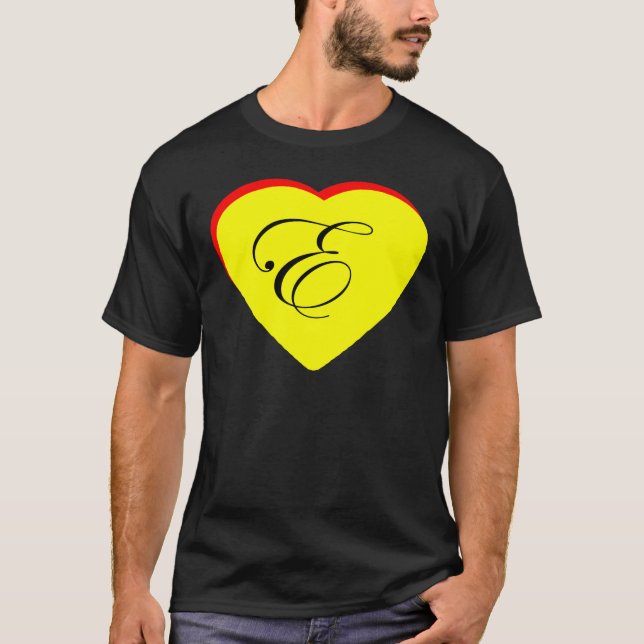 Heart Yellow Red E Wedding Invitation The MUSEUM Z T-Shirt (Front)