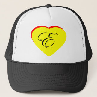 Heart Yellow Red E Wedding Invitation The MUSEUM Z Trucker Hat