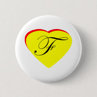 Heart Yellow Red F Wedding Invitation The MUSEUM Z 6 Cm Round Badge
