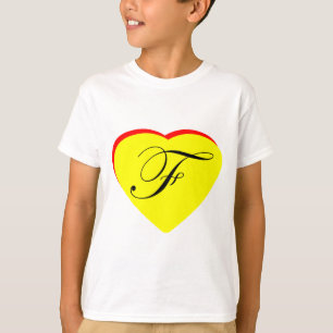 Heart Yellow Red F Wedding Invitation The MUSEUM Z T-Shirt