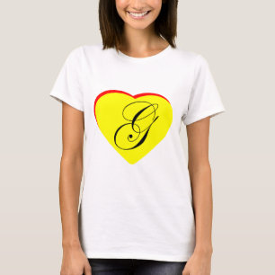 Heart Yellow Red G Wedding Invitation The MUSEUM Z T-Shirt
