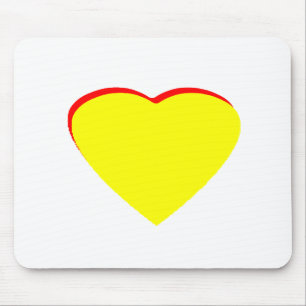 Heart Yellow Red Wedding Invitation The MUSEUM Zaz Mouse Mat