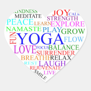 Heart Yoga Sticker
