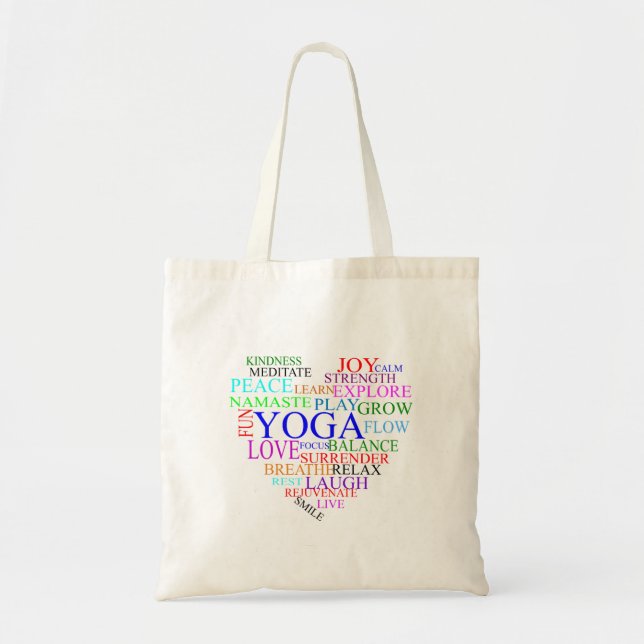 Heart Yoga Tote Bag (Front)