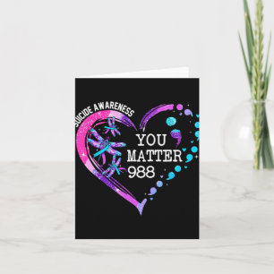 Heart You 988 Suicide Prevention Awareness  Card