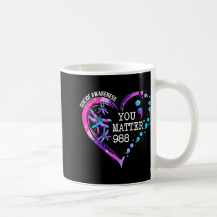 Heart You 988 Suicide Prevention Awareness  Coffee Mug