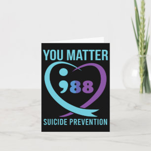 Heart You Problem 988 Suicide Prevention Awareness Card